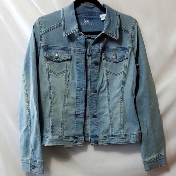 Lee Rider Denim Jacket  Faded Blue Wash Size Small - Picture 2 of 7